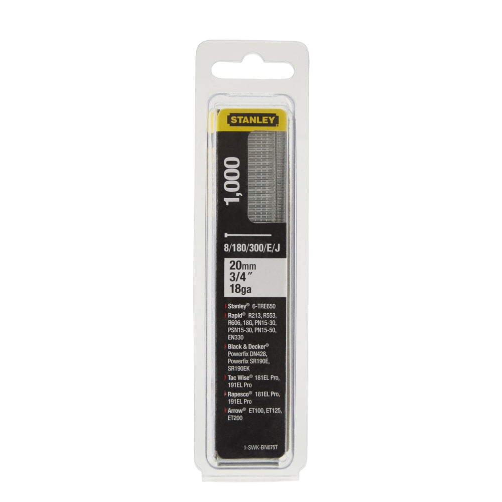 Stanley Versenknagel 20 mm Typ J, 1000 Stück 1-SWKBN075T