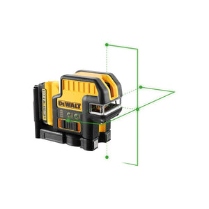 DEWALT Kombilaser, Grün, 2x180°, 5 P, 10,8V DCE0825D1G-QW