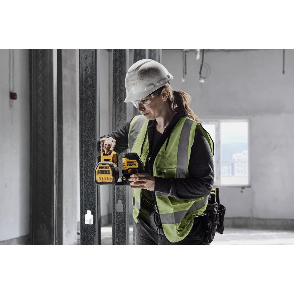 DEWALT Kreuzlinienlaser, Grün, 2x180°, 18V DCE088D1G18-QW