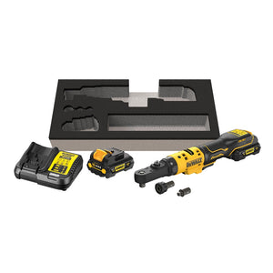 DEWALT Akku-Ratsche, 1/4-3/8Z, 12V / 3Ah DCF500L2G-QW