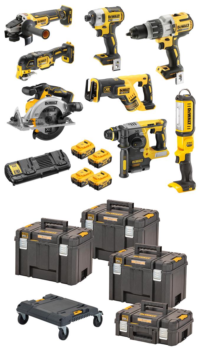 DEWALT Akku-Kombopack (8-tlg.), 18V DCK853P4T-QW