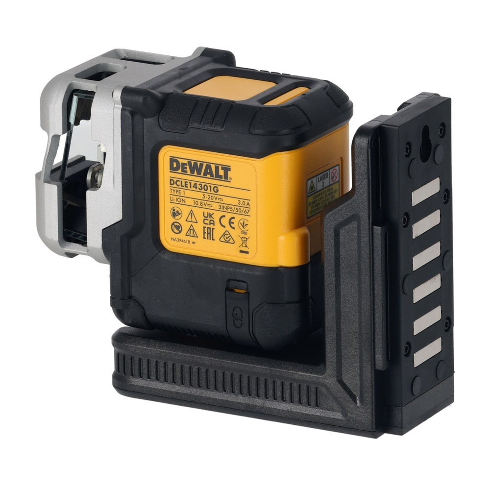 DEWALT Multilinienlaser, Grün, 3x180°, USB-C DCLE14301GB-XJ