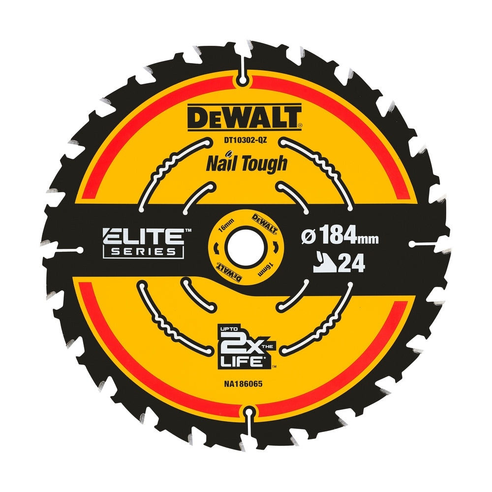 DEWALT ELITE Kreissägeblätt. 184/16 mm 24 WZ DT10302-QZ