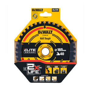 DEWALT ELITE Kreissägeblätt. 165/20 mm 40 WZ DT10640-QZ