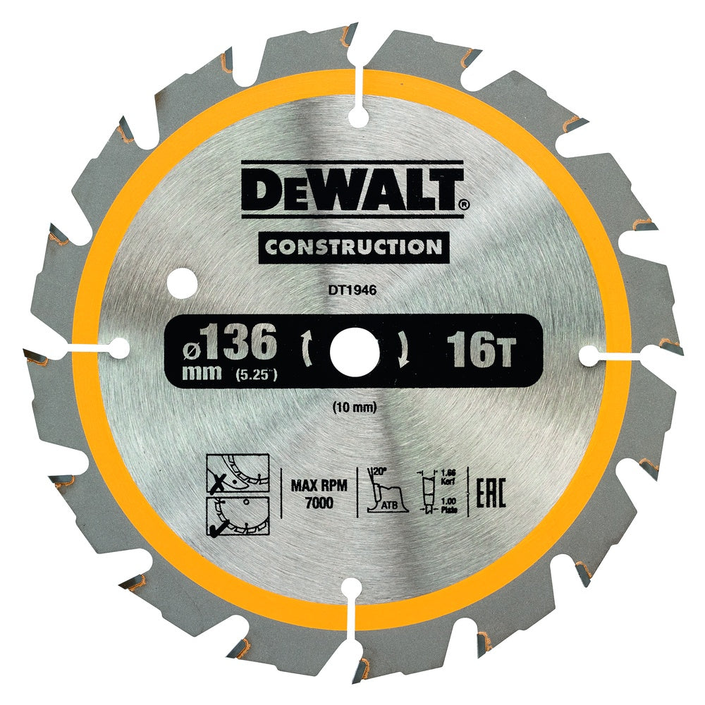 DEWALT Kreissägeblatt Akku 136/10mm 16 WZ DT1946-QZ