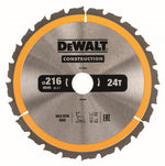 DEWALT Kreissägeblatt Stat. 216/30mm 24 WZ DT1952-QZ