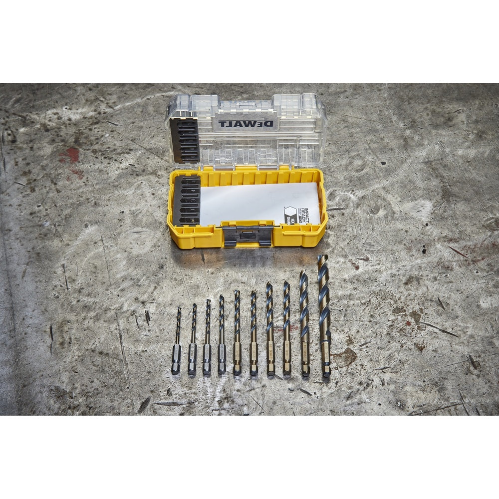 DEWALT Metallbohrer-Set HSS-G 10-tlg. Sechsk. DT20620-QZ