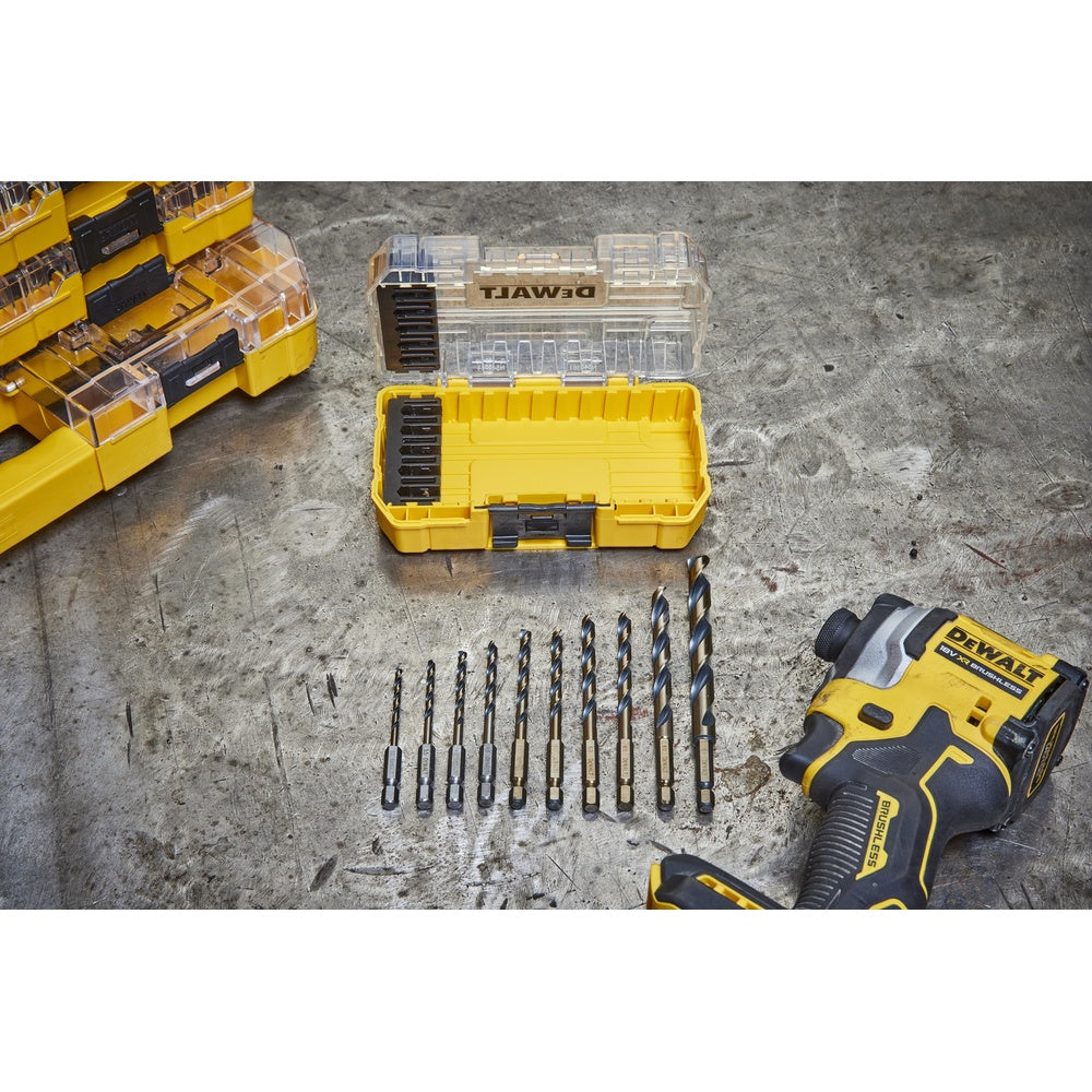DEWALT Metallbohrer-Set HSS-G 10-tlg. Sechsk. DT20620-QZ