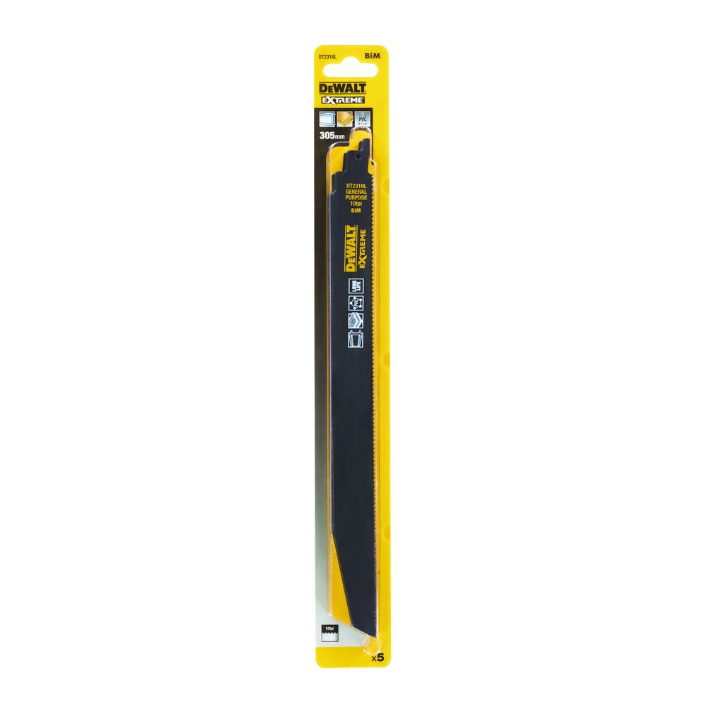 DEWALT Säbelsägeblatt BIM Multi 305mm 5 Stk DT2316L-QZ