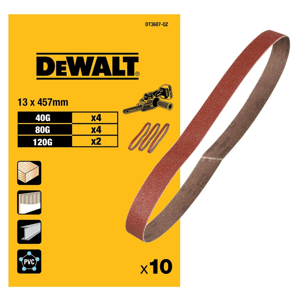 DEWALT Schleifband Bandfeile 13x457mm 40G-120G DT3607-QZ