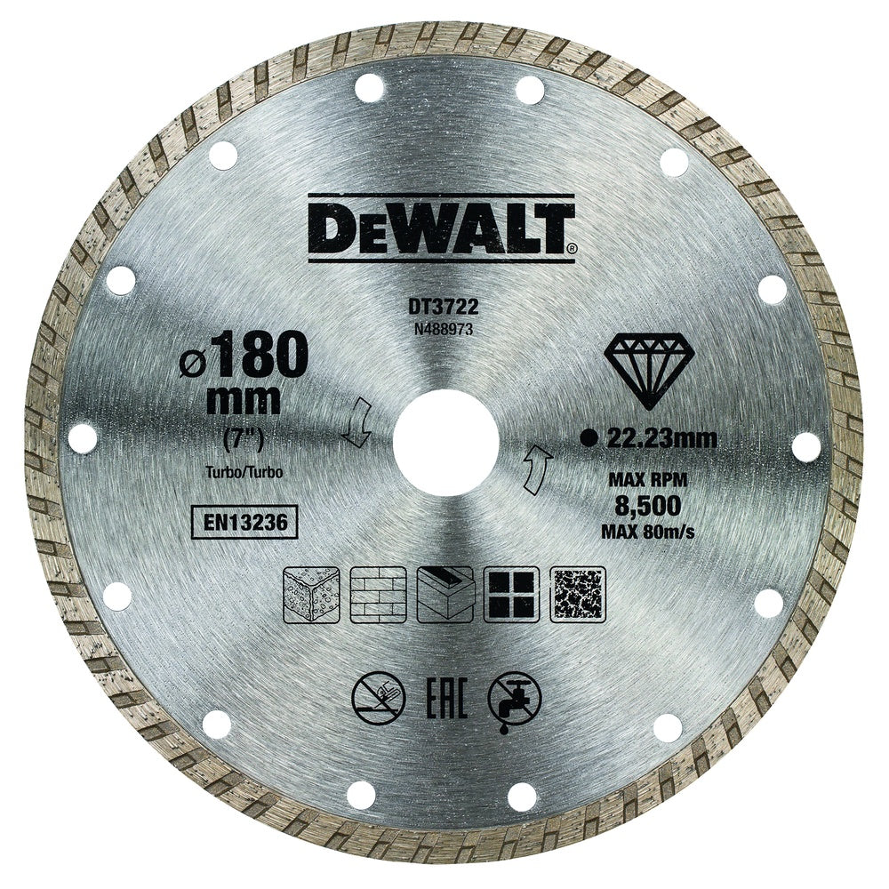 DEWALT Diamanttrennscheibe Eco1 Turbo 180mm DT3722-QZ