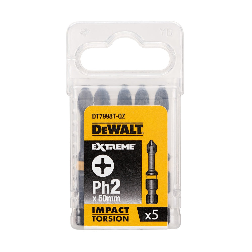 DEWALT Torsion Bit schlagf. Ph2 50mm 5 Stk DT7998T-QZ