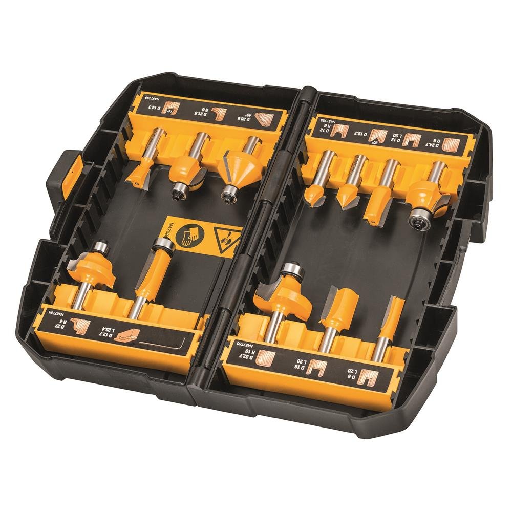 DEWALT Fräser-Set 12-tlg DT90016-QZ