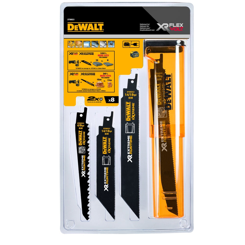 DEWALT Säbelsägeblatt-Set 8-tlg DT99551-QZ