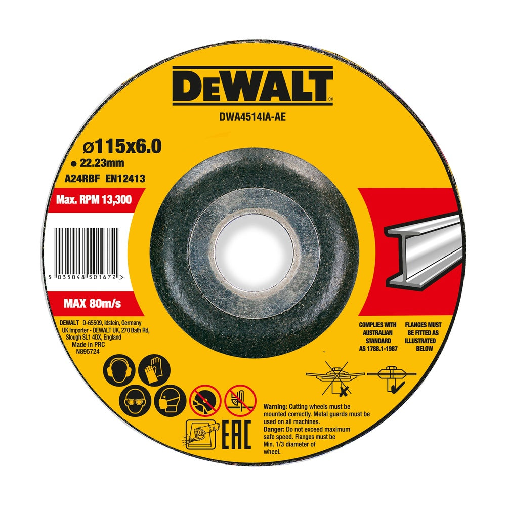 DEWALT Schruppscheibe 115x6x22,23 mm Metall DWA4514IA-AE