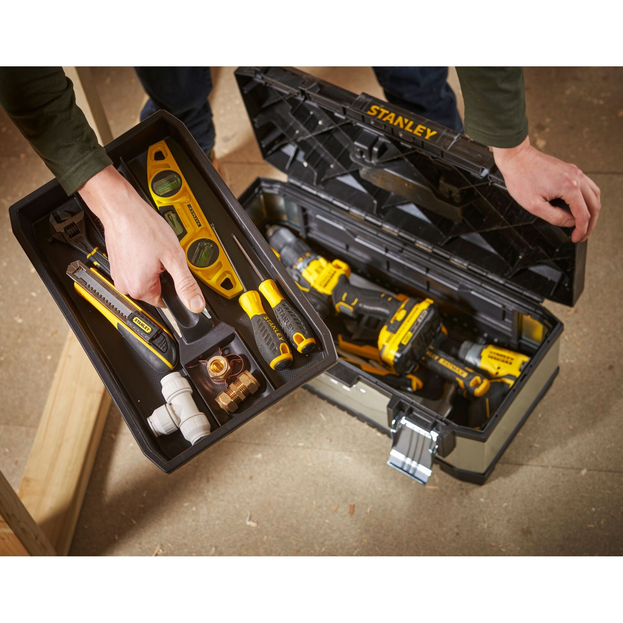 STANLEY Werkzeugbox Metall-Kunststoff, 58 cm 1-95-619