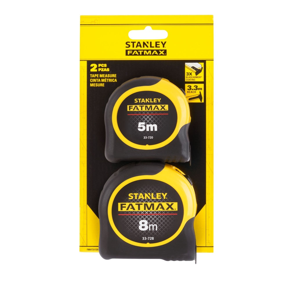 STANLEY Bandmaß Fatmax 5m+8m Value Pack FMHT31725-0