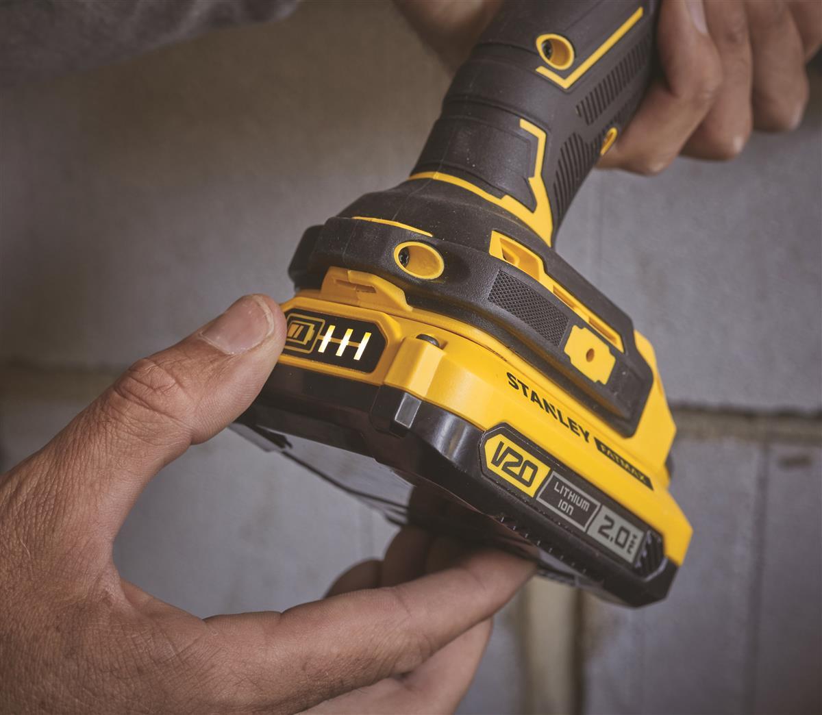 Stanley Akku-Schlagbohrs.18V V20,2x2,0Ah,BL,K SFMCD715D2K-QW