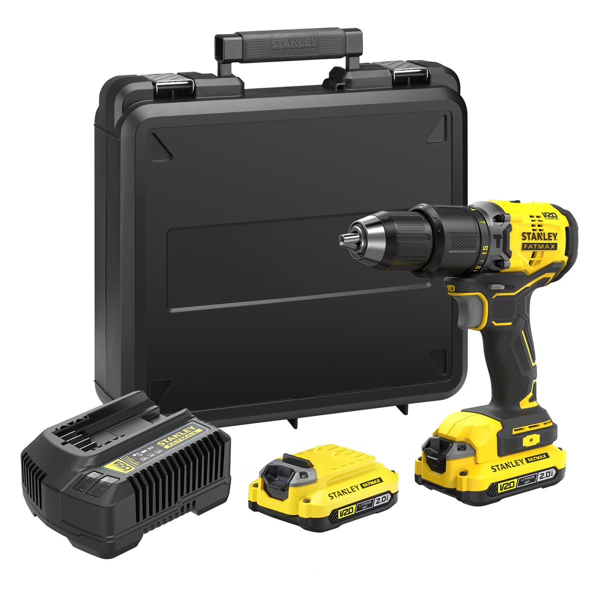 Stanley Akku-Schlagbohrs.18V V20,2x2,0Ah,BL,K SFMCD715D2K-QW