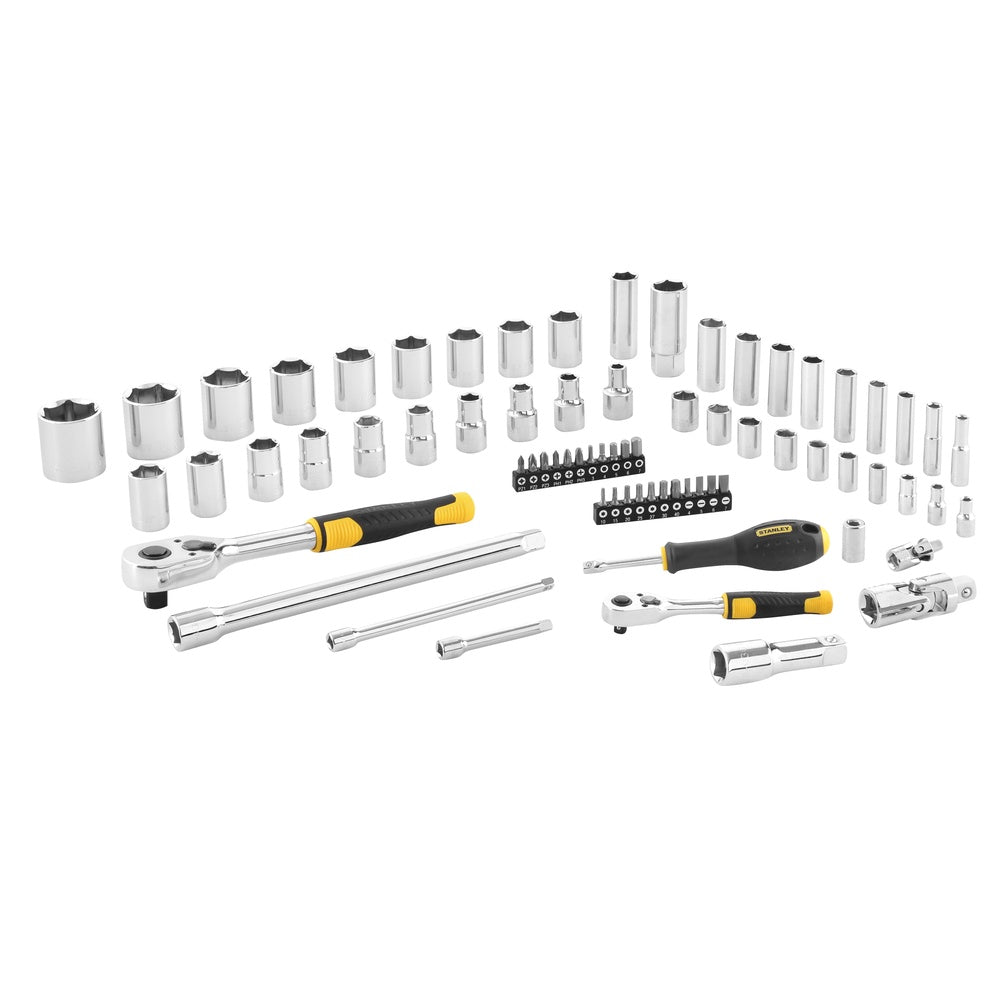 STANLEY Steckschlüssel-Set 1/4" + 1/2", 72-teilig STMT82831-1