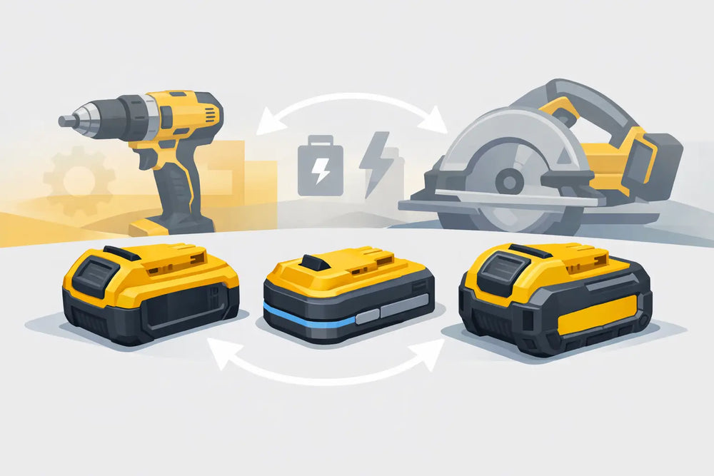 DEWALT Akku-Kompatibilität: 18V XR, POWERSTACK, FLEXVOLT