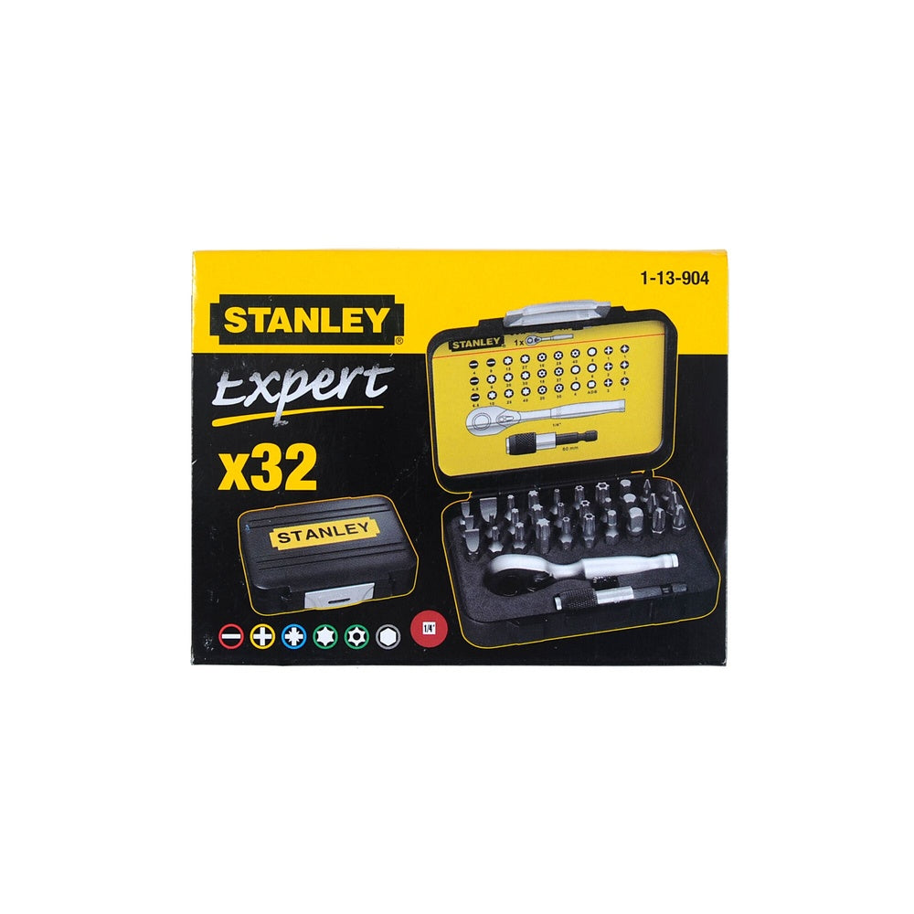 STANLEY Bit-Satz 32-tlg Bithalter + Miniknarre 1-13-904