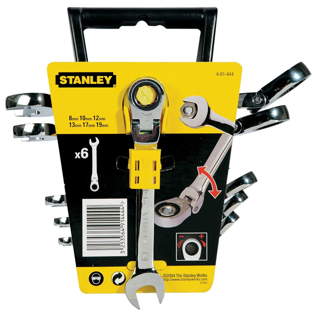 STANLEY Ring-Gabelschlüssel-Set, Ratsche 6-tlg 4-91-444