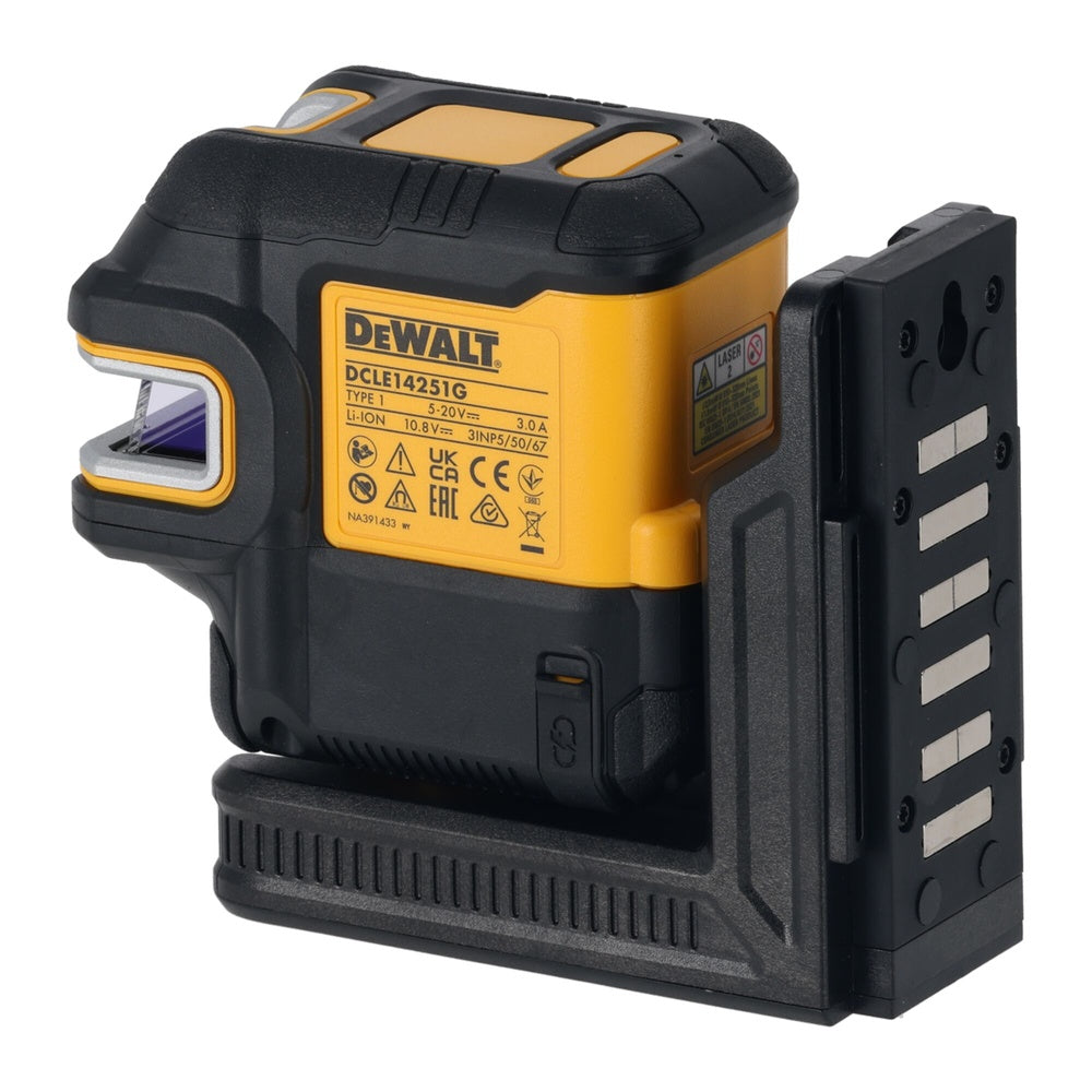 DEWALT Kombilaser, Rot, 2x180°, 5 P, USB-C DCLE14251GB-XJ