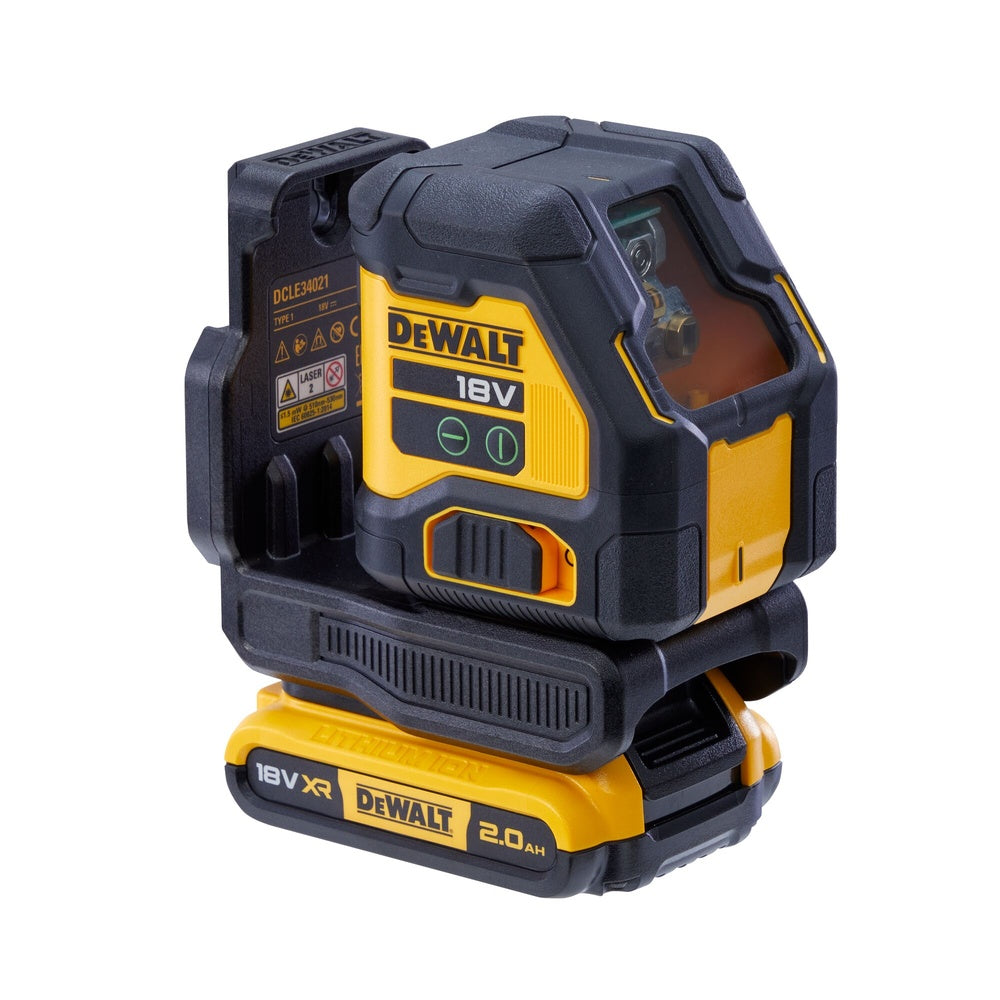 DEWALT Kreuzlinienlaser, Grün, 2x180°, 18V DCLE34021D1-QW