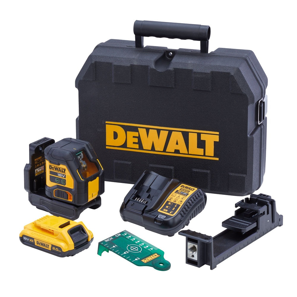 DEWALT Kreuzlinienlaser, Grün, 2x180°, 18V DCLE34021D1-QW