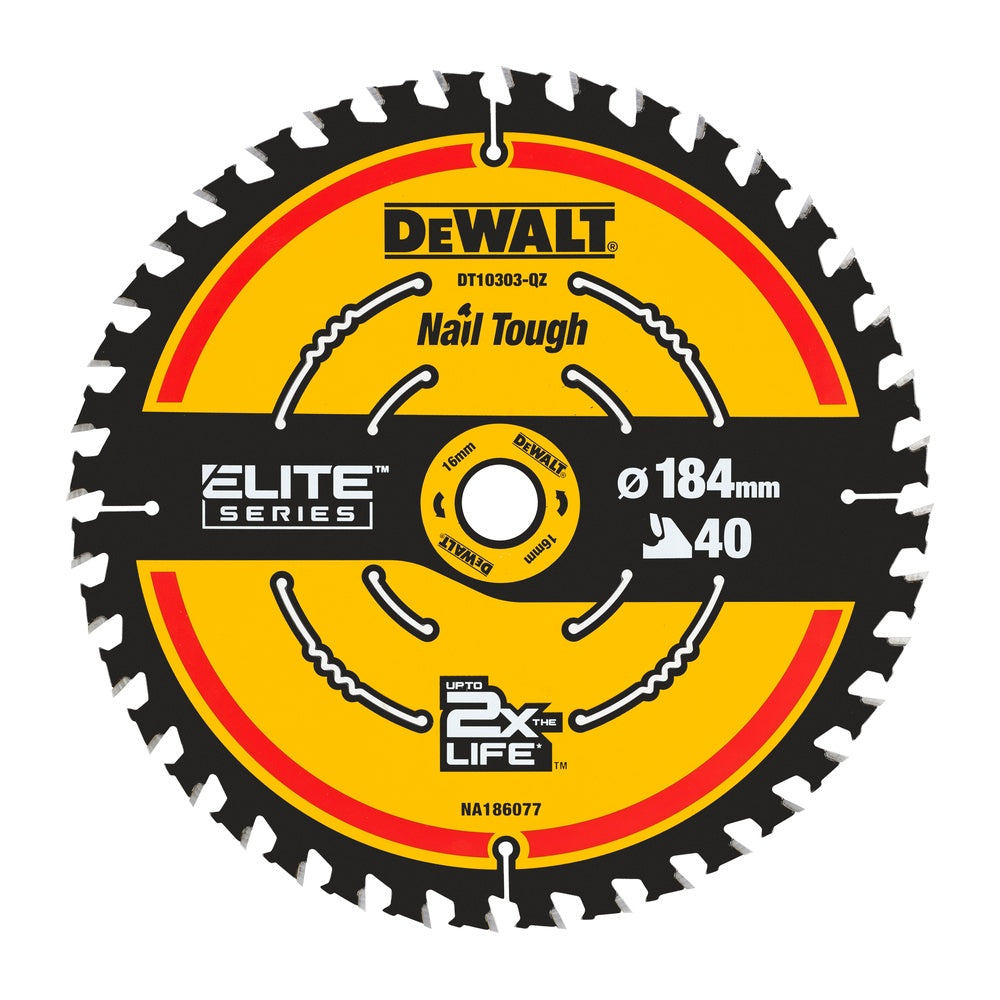 DEWALT ELITE Kreissägeblätt. 184/16 mm 40 WZ DT10303-QZ