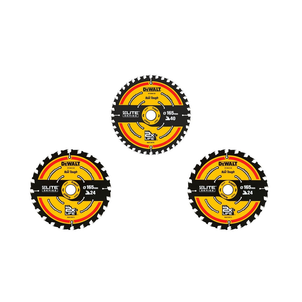 DEWALT ELITE Kreissägeblatt 165/20 mm SET DT10397-QZ