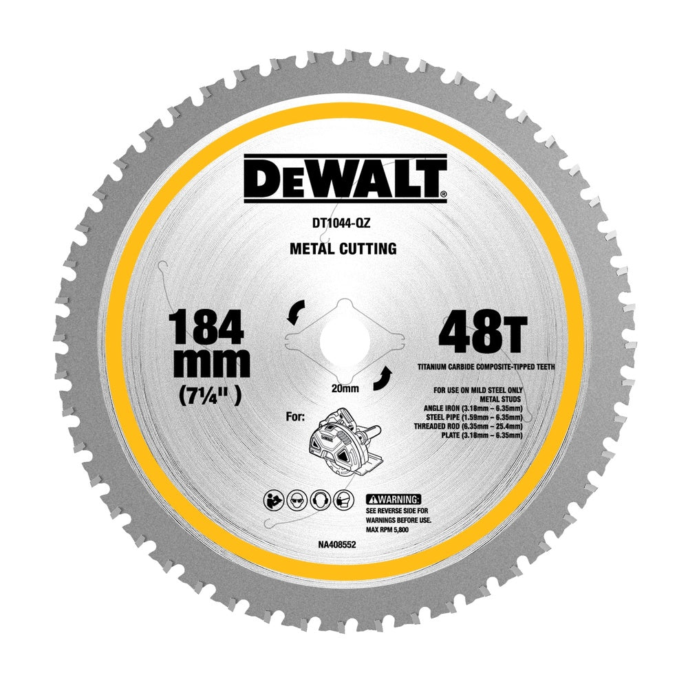 DEWALT Metall-Kreissägeblatt 184/20mm 48Z DT1044-QZ