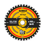 DEWALT ELITE Kreissägeblätt. 165/20 mm 40 WZ DT10640-QZ