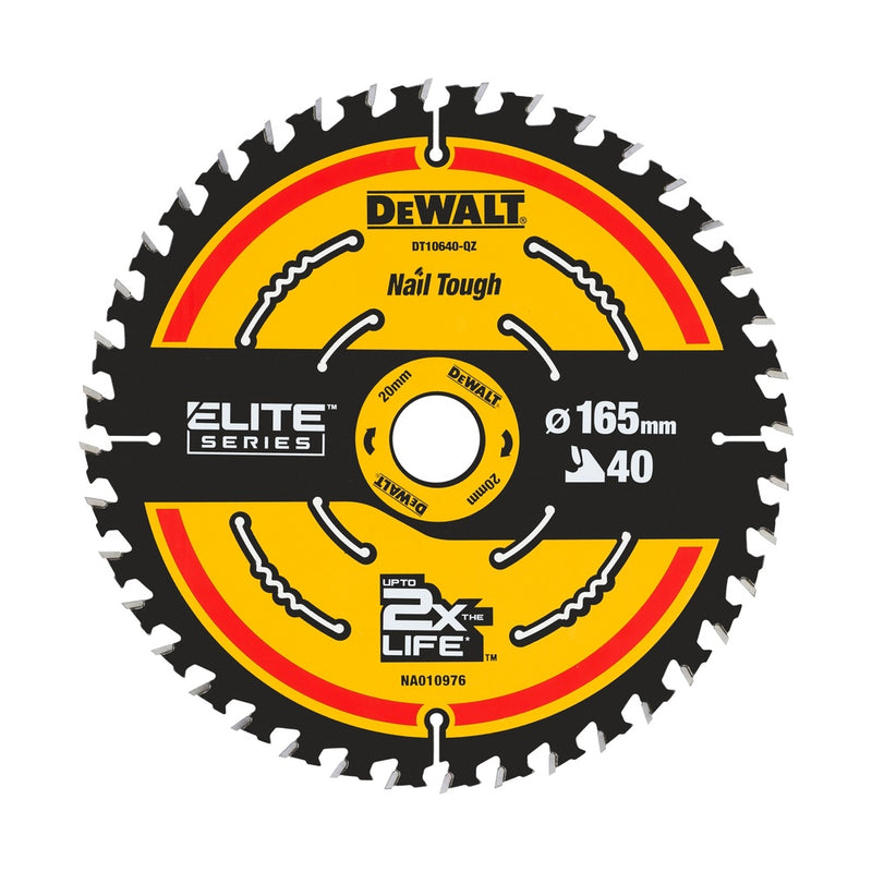DEWALT ELITE Kreissägeblätt. 165/20 mm 40 WZ DT10640-QZ