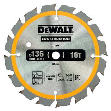 DEWALT Kreissägeblatt Akku 136/10mm 16 WZ DT1946-QZ