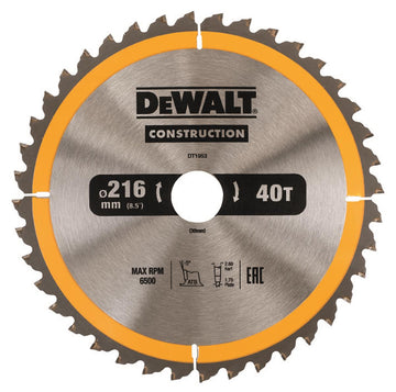 DEWALT Kreissägeblatt Stat. 216/30mm 40 WZ DT1953-QZ