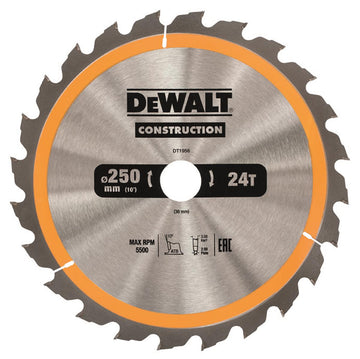 DEWALT Kreissägeblatt Stat. 250/30mm 24 WZ DT1956-QZ