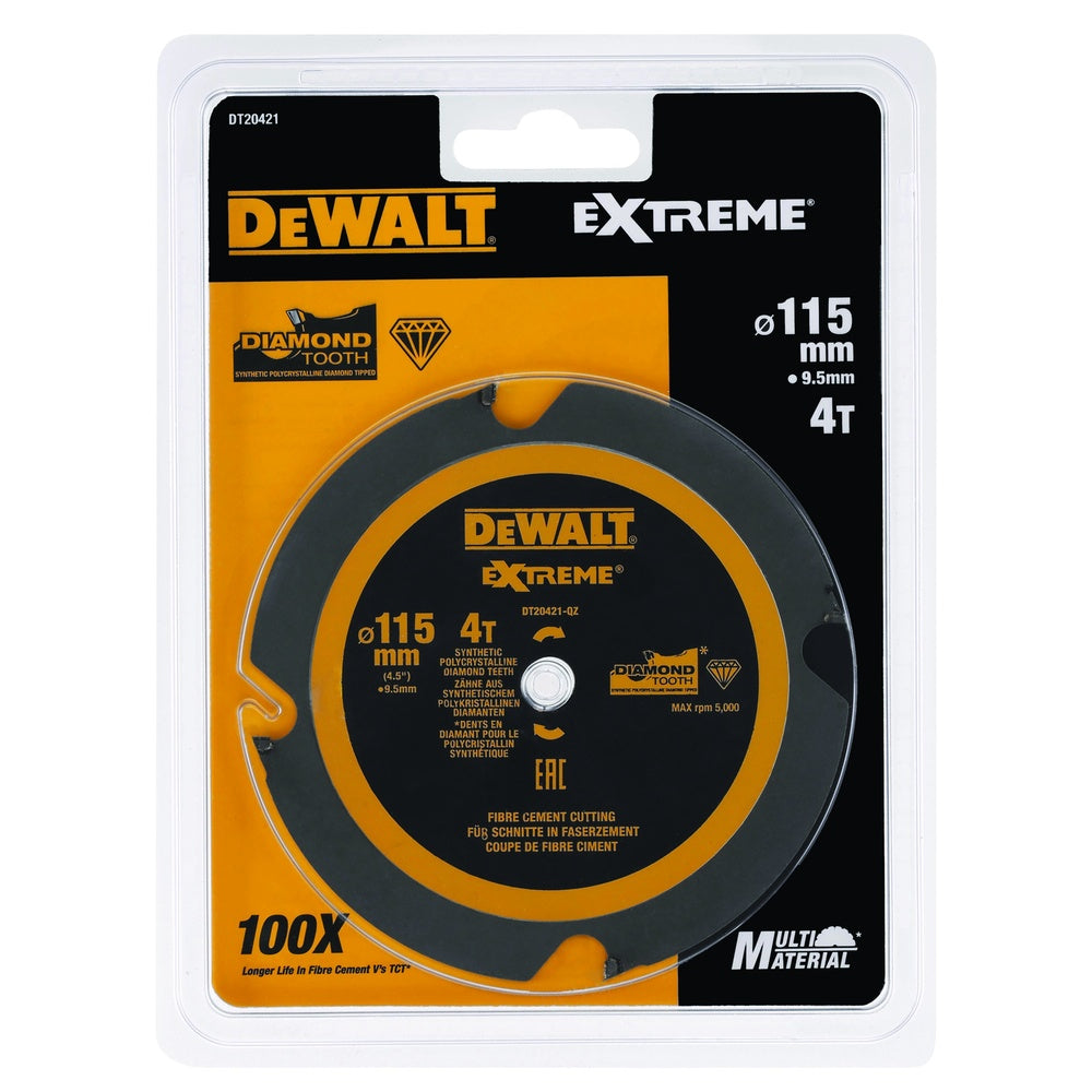 DEWALT Kreissägeblatt PCD 115/9,5mm 4Z DT20421-QZ