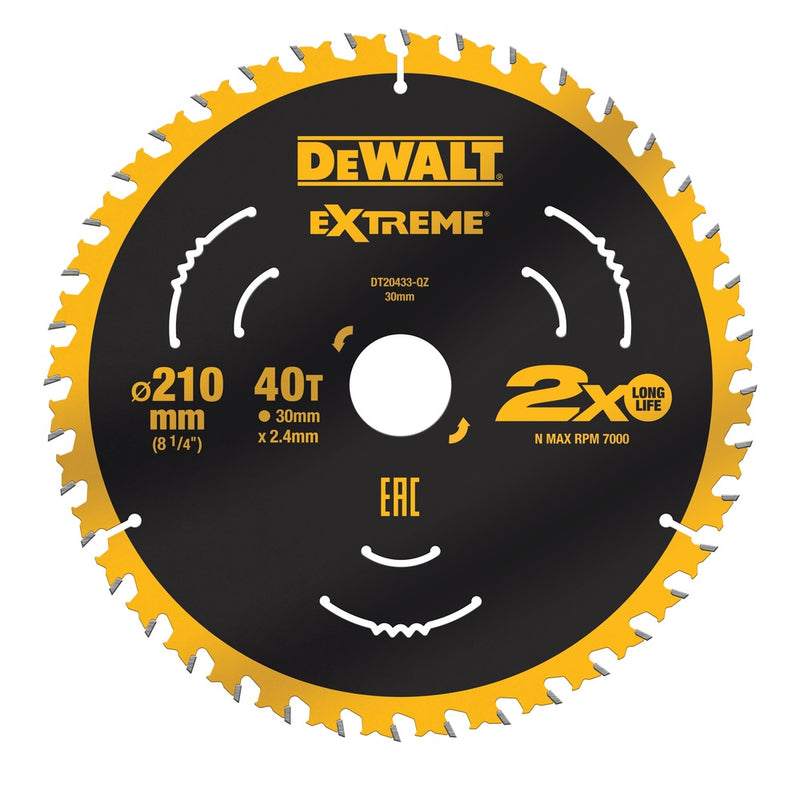 DEWALT Kreissägeblatt stat. 210/30mm 40 WZ DT20433-QZ