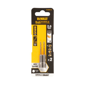 DEWALT Metallbohrer HSS-G, 2x2mm, Sechskant DT20600-QZ