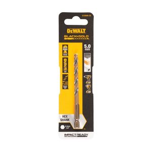 DEWALT Metallbohrer HSS-G, 5 mm, Sechskant DT20606-QZ