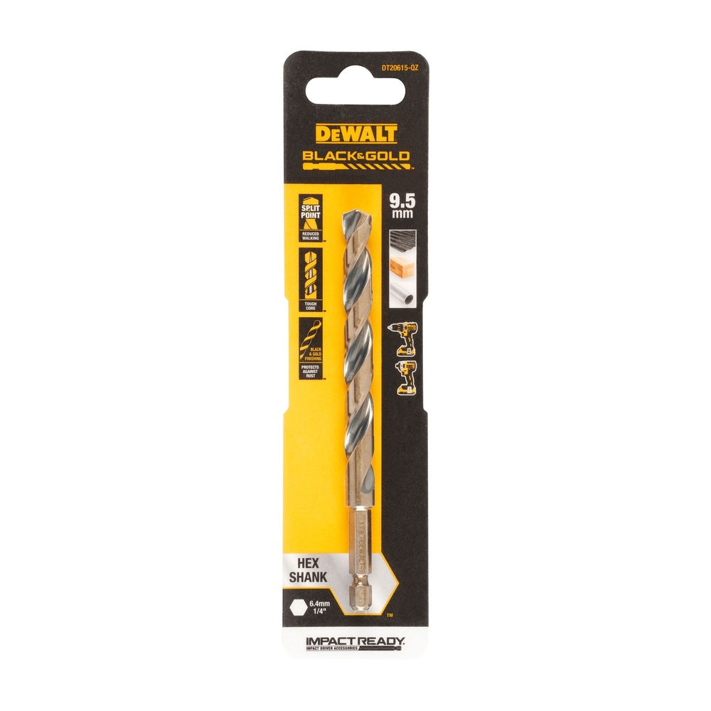 DEWALT Metallbohrer HSS-G, 9,5 mm, Sechskant DT20615-QZ