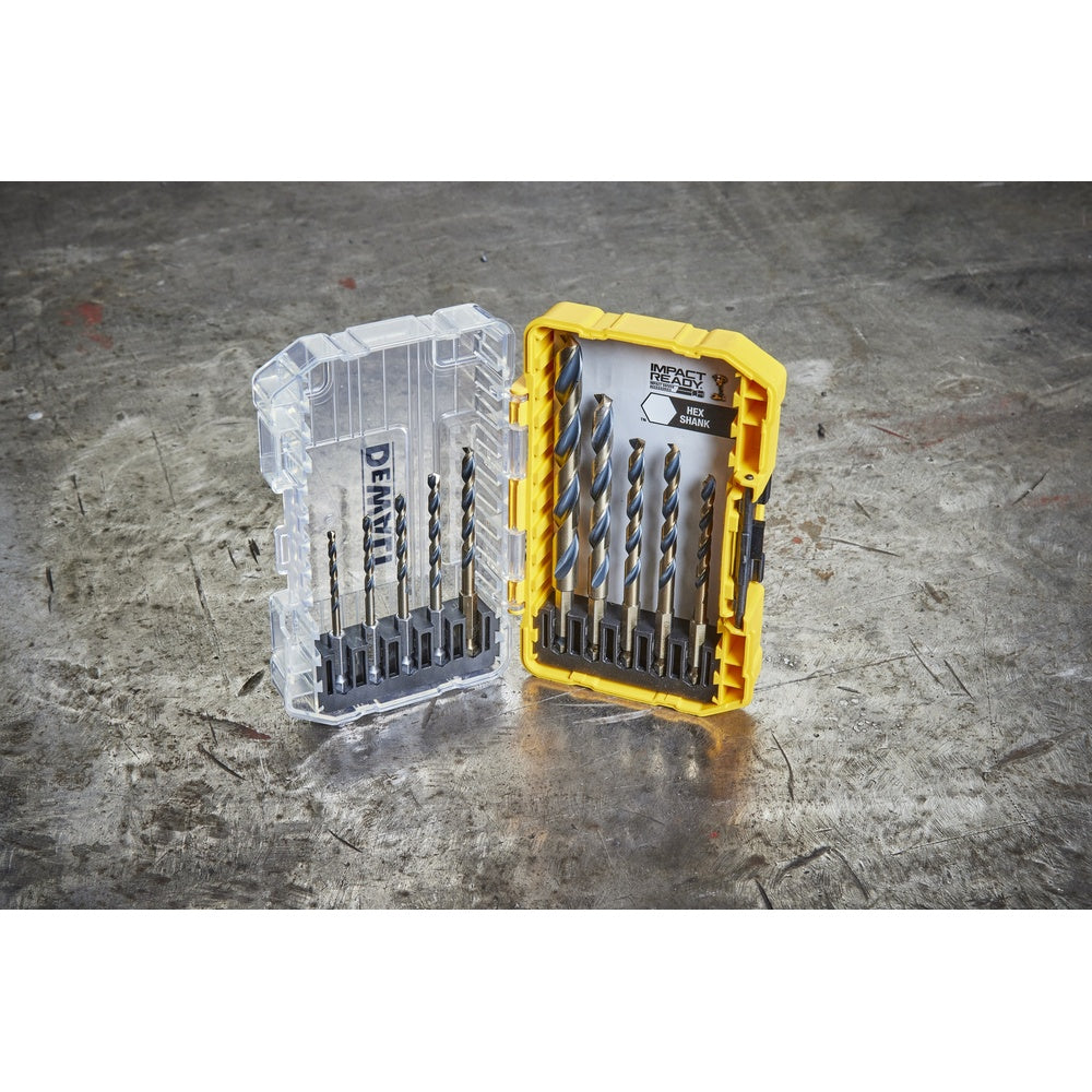 DEWALT Metallbohrer-Set HSS-G 10-tlg. Sechsk. DT20620-QZ