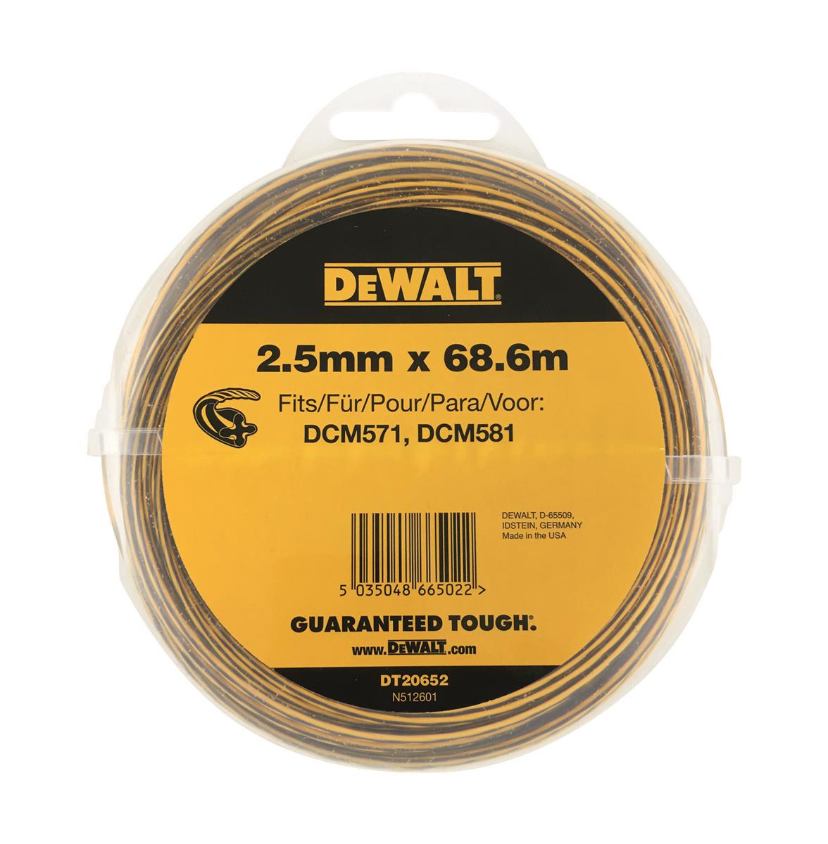 DEWALT Trimmer-Faden, 68,6 m / 2,5 mm DT20652-QZ