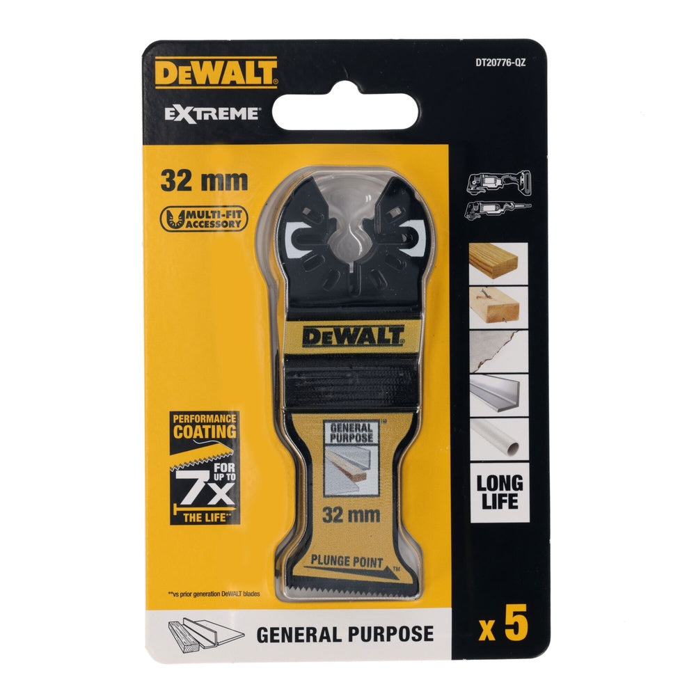 DEWALT 5er Pack BiM Sägeblatt 32 mm DT20776-QZ
