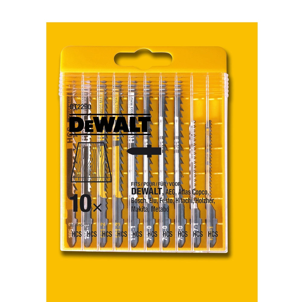DEWALT Stichsägeblätter-Set 10-tlg. Holz DT2290-QZ