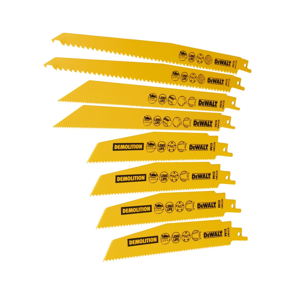 DEWALT Säbelsägeblätter BIM, Set 8-tlg. DT2442-QZ