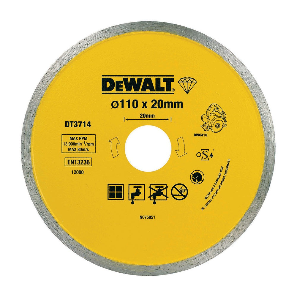 DEWALT Diamanttrennscheibe DWC410 Fliesen 110mm DT3714-QZ