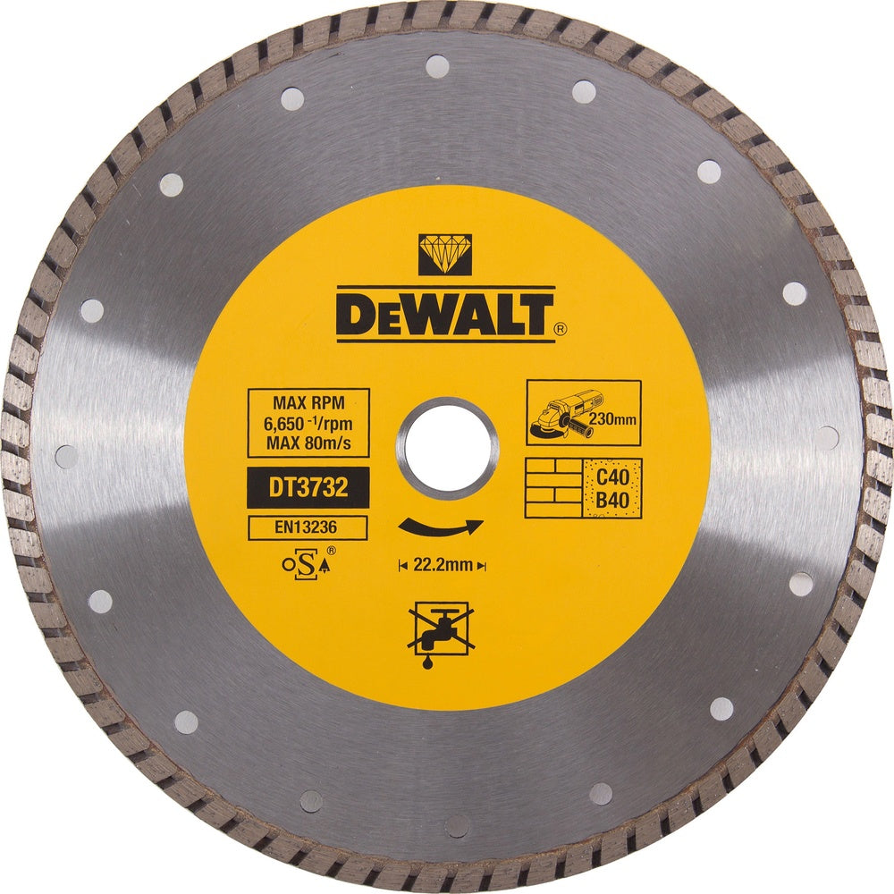 DEWALT Diamanttrennscheibe Eco1 Turbo 230mm DT3732-QZ